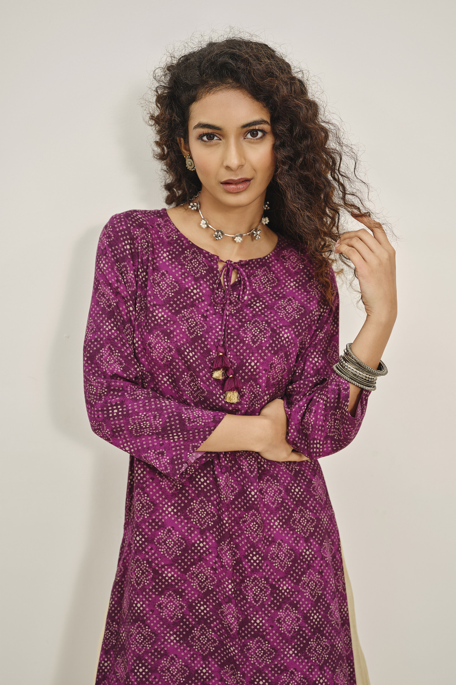 Purple Preet Kurta, Purple, image 2